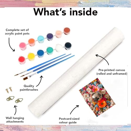 Paintcolor Flowers Ball Paint by Numbers for Adults Beginners - color: ball