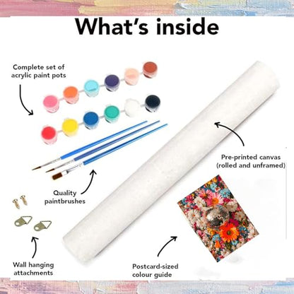 Paintcolor Flowers Ball Paint by Numbers for Adults Beginners - color: ball