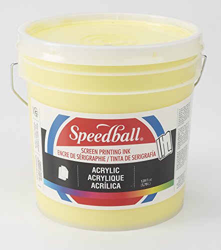 Speedball 046612 Acrylic Screen Printing Ink, 128 FL OZ, Process Yellow - color: Process Yellow