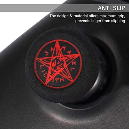 Playrealm FPS Thumbstick Extender & Printing Rubber Silicone Grip Cover 2 Sets for Xbox Series X/S & Xbox One Controller(Demon Circle) - color: 13