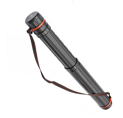 VViViD Extra Large Black Plastic Telescoping Transit Poster & Document Storage Tube w/Adjustable Nylon Carrying Strap (Medium (17.5" x 2.5")) - size: Medium (17.5" x 2.5")