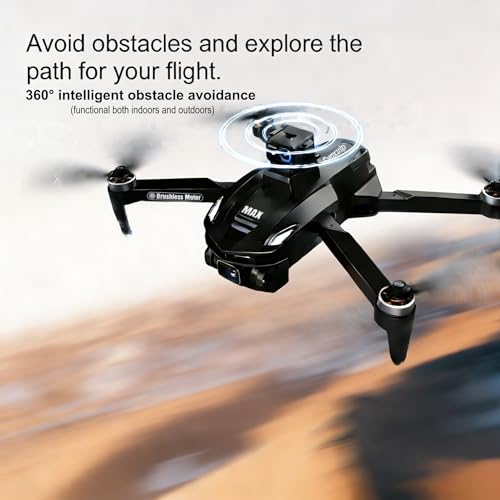 V168MAX Drones with Camera for Adults 4k, Black (3 Batteries)