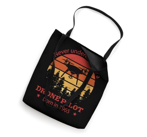 Drones-Pilot born 1965 Birthday Vintage Quadrocopter Drones Tote Bag