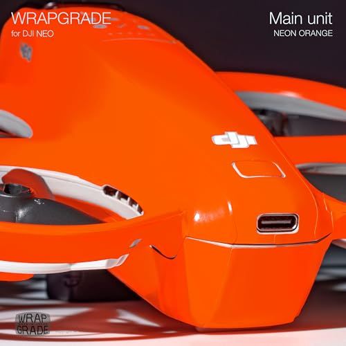 WRAPGRADE Skin Sticker Compatible with DJI NEO Full Wrap (Neon Orange) - color: Neon Orange