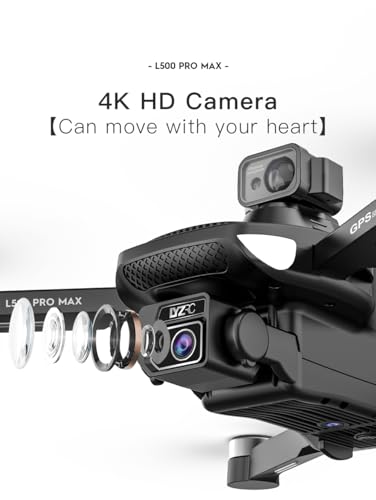 GPS Drone with 4K HD Camera for Adults, 360° Obstacle Avoidance Drone, Gesture Control, Brushless Motor, GPS Auto Return, Optical Flow Positioning, Headless Mode, One Key Takeoff/Landing, Under 249g RC Quadcopter Foldable Remote Control Drones Cool Birthd
