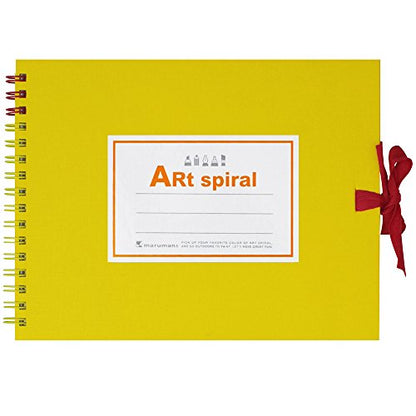ART SPIRAL F0 Sketchbook, Yellow - color: Yellow