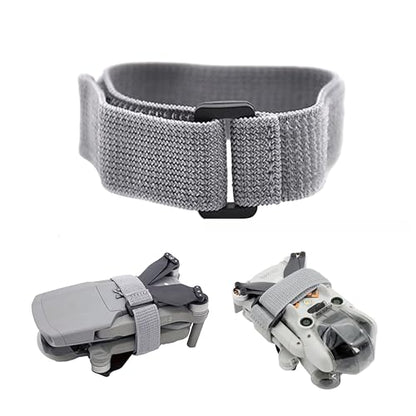 GetZget® Universal Props Holder Belt Compatible with Dji Mini 2, 3, 4 Pro/Mavic 2 Pro, Air 2s, Air 3, 3 pro & Classic Propeller Protector Vel-cro Holder Strap Accessories, Light Grey, Medium
