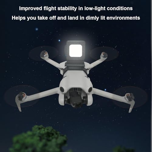 Drone LED Night Navigation Searchlight for DJI Mini4 Pro, Anti-Collision 180° Night Fill Light With 3-Mode Adjustment, Built-in Battery Mini4 Pro Accessory