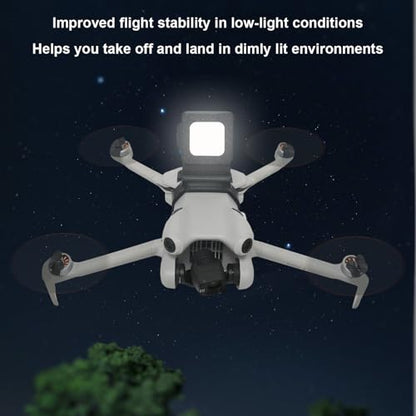 Drone LED Night Navigation Searchlight for DJI Mini4 Pro, Anti-Collision 180° Night Fill Light With 3-Mode Adjustment, Built-in Battery Mini4 Pro Accessory