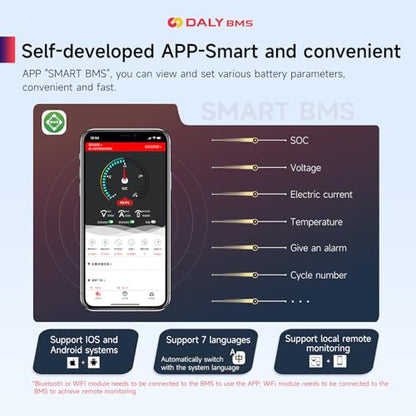 DALY Smart BMS 4S 12V 500A LiFePO4 with WiFi Bluetooth Module CAN RS485 - color: 4S 12V, size: 500A