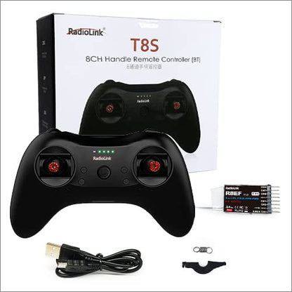 Radiolink T8S 8 Channels 2.4G Pocket RC Transmitter and R8EF Receiver - color: Left Stick Not Self Center