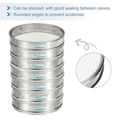 PATIKIL 16 Mesh(1.25mm) Lab Sieve, 11.8"(30cm) Diameter Sifting Screen 304 Stainless Steel Wire Cloth Fine Mesh Sieve for Industrial Laboratory Home Soil Sifter Dry Sift Screens Hash - size: 16Mesh (1.25mm)