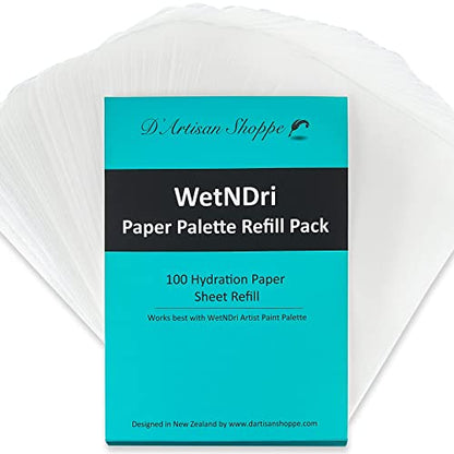 WetNDri Disposable Palette Paper for Acrylic Painting. 100pc Refill Pack Pallet Paper for Stay Wet Palette for Painting Miniatures Model, No Sponge. - style: Wet Palette 100pc Paper Refill