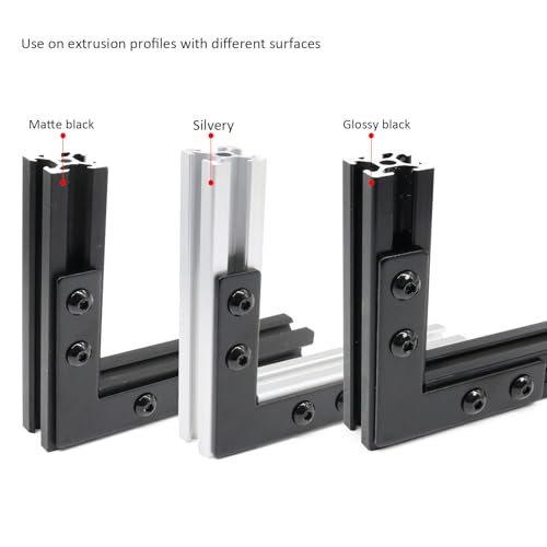 10 Set 2020 Aluminum Extrusion Profile Hardware V T Slot L Brackets - style: 10 sets L with M5
