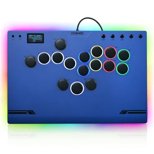 Haute42 M Ultra Gen2 Aluminum Leverless Arcade Stick, Hot-Swap, Blue - color: M Ultra Gen2 Blue