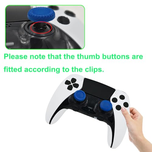 6-in-1 Interchangeable Thumbstick Caps for PS5 DualSense Edge Controller,Swappable Thumbsticks for PS5 Dualsense Controller, Thumbsticks Joysticks Kits Replacement for PS5 Dualsense Controller(Blue) - color: Blue