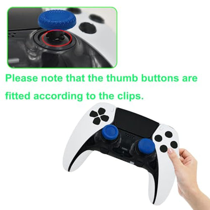 6-in-1 Interchangeable Thumbstick Caps for PS5 DualSense Edge Controller,Swappable Thumbsticks for PS5 Dualsense Controller, Thumbsticks Joysticks Kits Replacement for PS5 Dualsense Controller(Blue) - color: Blue