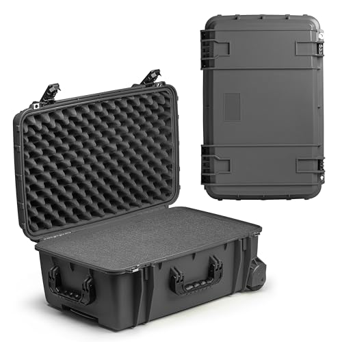Seahorse 920 Heavy Duty Protective Dry Box Case With Customizable Accuform Foam - USA Made for Professional Photographers/TSA Approved/Mil Spec / IP67 Waterproof - color: Gun Metal Gray