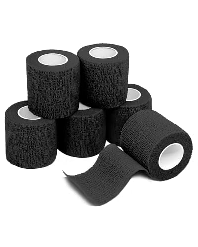 FriCARE Self Adhesive Bandage Wrap, Medical Tape in First Aid Kit, Black - color: Black
