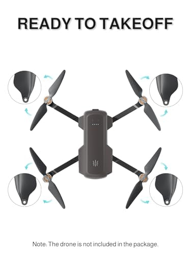 UranHub G30 4K Drone Propellers, Set of 8 with 10 Screws, Grey