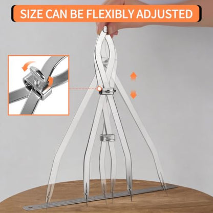 Radius Divider Tool 12 Inch, Fast Adjusting Scriber for Sheet Metal Fabrication & Layout Work, Resharpenable Replaceable Points, Metalworking Woodworking Insulation Tool, Draws Circles Up to 32 Inches - size: 12in-1PC