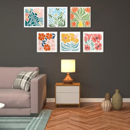 RoundFunny 8 Set Paint by Numbers Drawing Kit for Adults,Simple Blossom - style: Simple Blossom