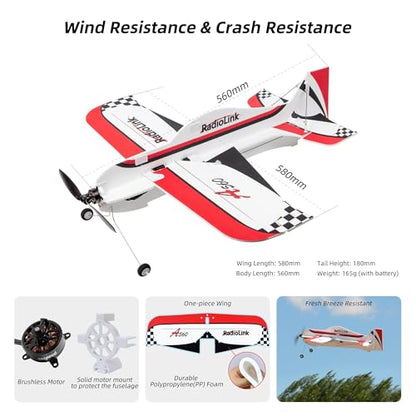 Radiolink A560 Ready to Fly (RTF) 3D Byme-A Gyro 6 Flight Modes RC Airplane