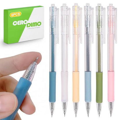 6 Pcs Craft Cutting Tool Set Precision Hobby Knife Pen for DIY Vinyl Decals Paper Scrapbooking Includes Tungsten Steel Ceramic Cutter
