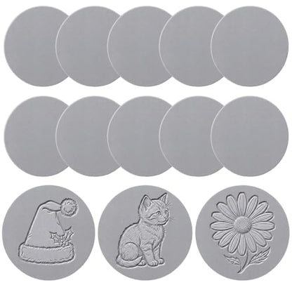 MotiMind 10 Pcs Rubber Carving Blocks, Linoleum Block, Round, 3.93 Inch