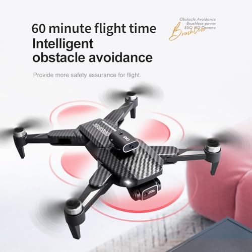 4K UHD GPS Drone with Camera (Equipped with dual cameras), Foldable RC FPV Drone, small-scale Drone Control Quadcopter With Height Setting Function, Six-pass Gyroscope, Gesture Photo, Video Recording, Headless Mode, Emergency Stop, Trajectory Gravity Sens