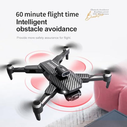 4K UHD GPS Drone with Camera (Equipped with dual cameras), Foldable RC FPV Drone, small-scale Drone Control Quadcopter With Height Setting Function, Six-pass Gyroscope, Gesture Photo, Video Recording, Headless Mode, Emergency Stop, Trajectory Gravity Sens