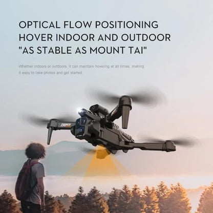 OBABO K10 Max Drone 4K High-Definition Three Camera Optical Flow Positioning Professional Aerial Photography Foldable Quadcopter (Carbon) - color: Carbon