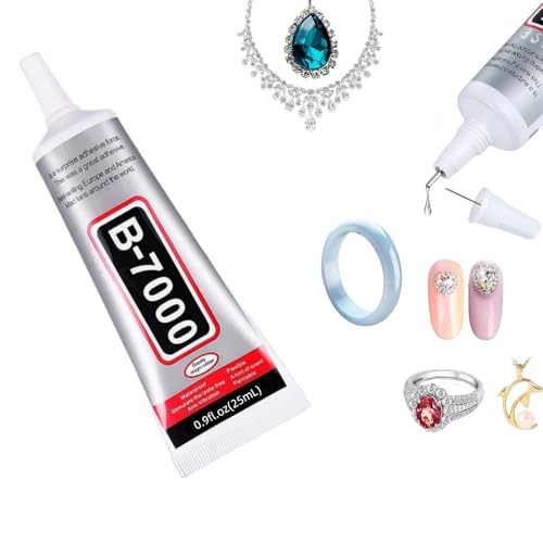B7000 Super Glue,Multi Functional Glue Transparent Paste Adhesive Multi-Function Repair Glues Suitable for Phone Jewelry Glass Wood Metal Fabric (25ml-1pcs) - color: 25ml-1pcs