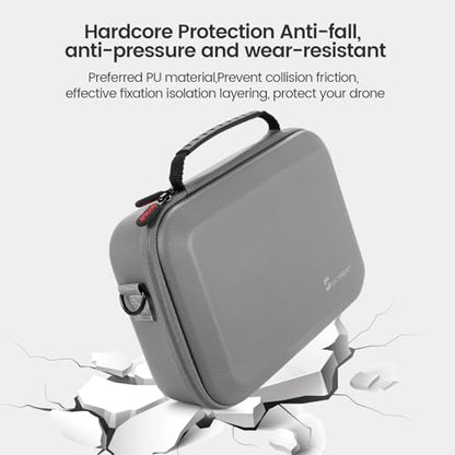 Skyreat Mini 4K/2 SE Drone Case, Portable Leather PU Case with Shoulder Strap, Handle and Propeller Holders