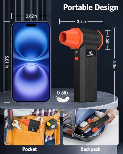 Electric Air Duster, 280000RPM Brushless Motor Cordless Blower