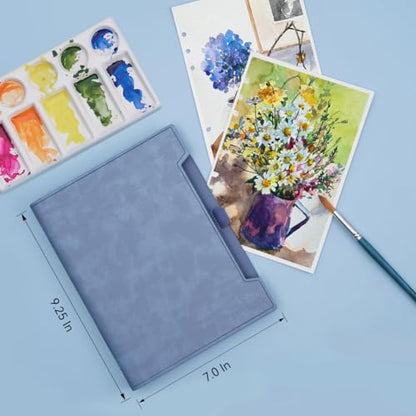 Lightwish Watercolor Sketchbook,100% Cotton 300gsm/140lb Cold Press - color: Hard Shell Blue