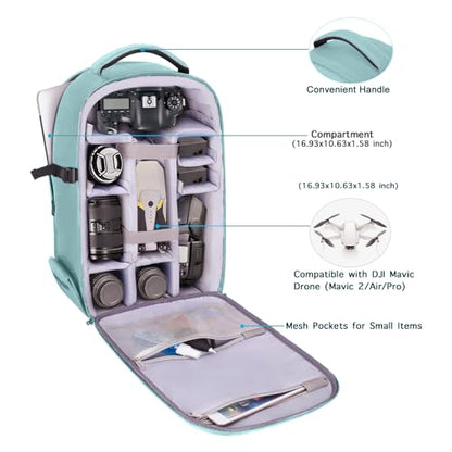 MOSISO Camera Backpack, DSLR/SLR/Mirrorless Photography Camera Bag - color: Aquamarine