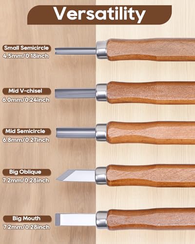 UCEC 5+1+6 Pack Linocut Wood Carving Tools Set Linoleum Experts & Beginners 6 Blades Universal Size Purple