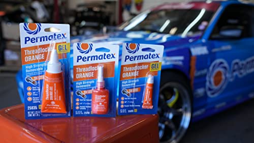 Permatex 25210 High Strength Removable Threadlocker Orange Liquid, 10 ml - size: 10 ml, style: Liquid - High Strength