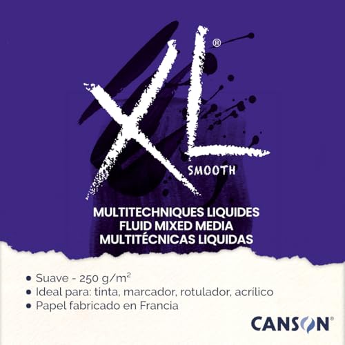 CANSON XL® Fluid Mixed Media Pad for Liquid Mixing Machines DIN A3 30 Sheets 250 g/m2 - size: DIN A3