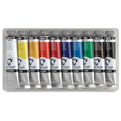 Vangogh Oil Paints - Set of 10, Assorted Colors, 20 ml Tubes
