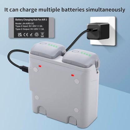 Air 3 Upgraded Dual Charger Box Compatible with DJI Air 3, Air 3S Battery