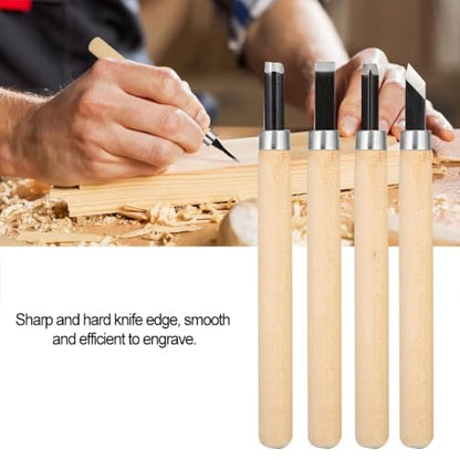 4-Piece Wood Carving Knife Set for Rubber Stamp Engraving #1 - size: #4