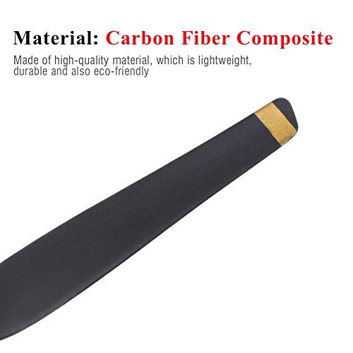 2Pairs Air Props Blade, CW CCW Quick Release Carbon Fiber Propeller Blades RC Drone Quadcopter Accessory for Air (Gold Stripe)