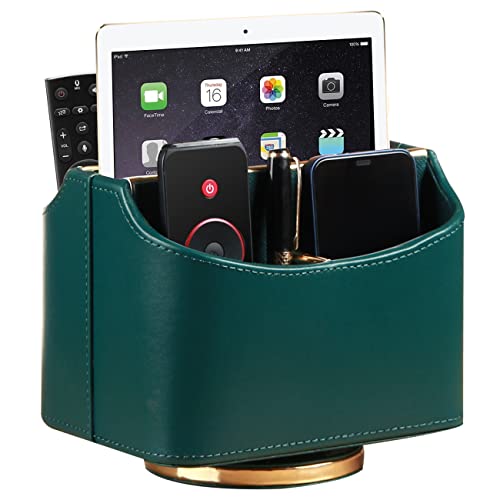 360° Spinning Remote Control Holder,TV Remote Caddy for Nightstand Table - color: Green