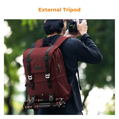 K&F CONCEPT Camera Backpack, 20L Camera Bags for Photographers - color: 09-red