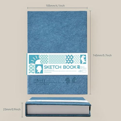 Arrtx Premium A6 Sketchbook, 60 Sheets, 5.8 x 4.1 Inches - size: A6