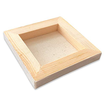 LWR CRAFTS Mini Stretched Canvas 4" X 4" Pack of 6 - size: 4"x4"x6