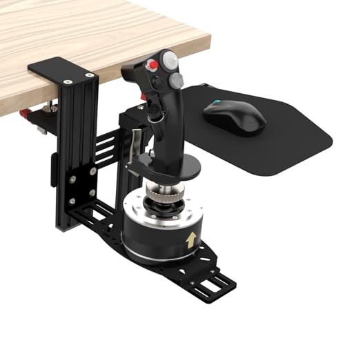 EG STARTS 1 Set Metal Mouse Pads Mount Holder Platform Compatible for Video Simulation Flight Stick Desk Hotas Joystick Mount Flight Joystick Mounting Extension Attachment Keyboard Mounts