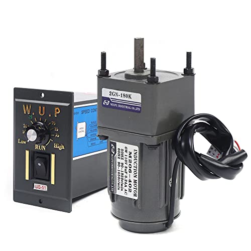 0-7.5RPM 6W 180K AC Variable Speed Gear Reduction Motor with Controller - color: 6W 180K